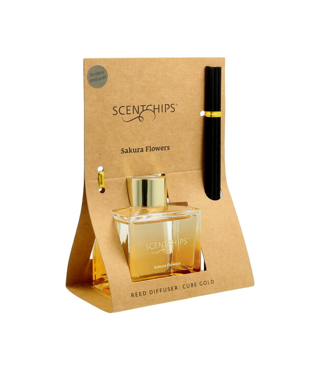 Scentchips® Reed diffuser set Cube Sakura Flowers - 100ml