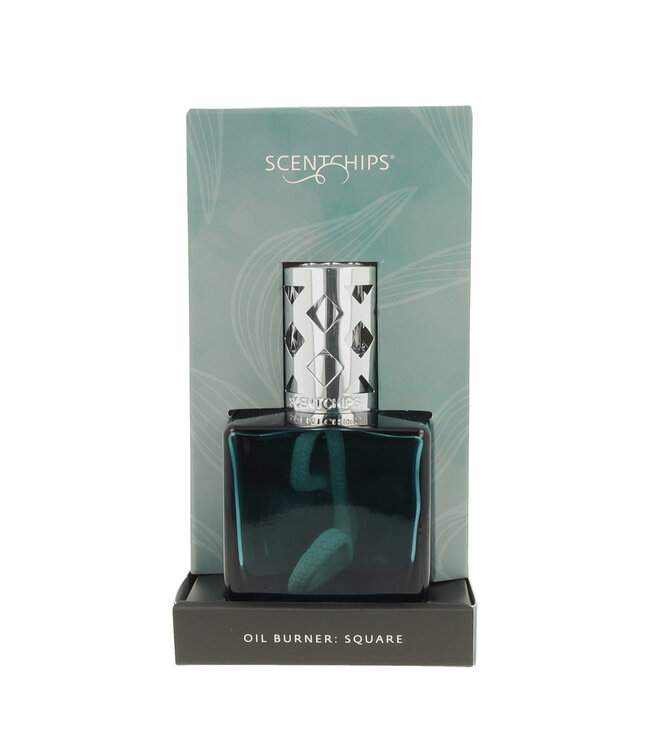 Scentchips® Lampe à Catalyse Square Petrol - Brûleur Huiles Parfumées Scentoil