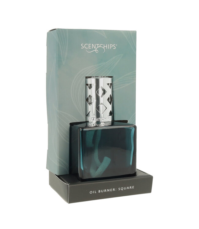 Scentchips® Lampe à Catalyse Square Petrol - Brûleur Huiles Parfumées Scentoil