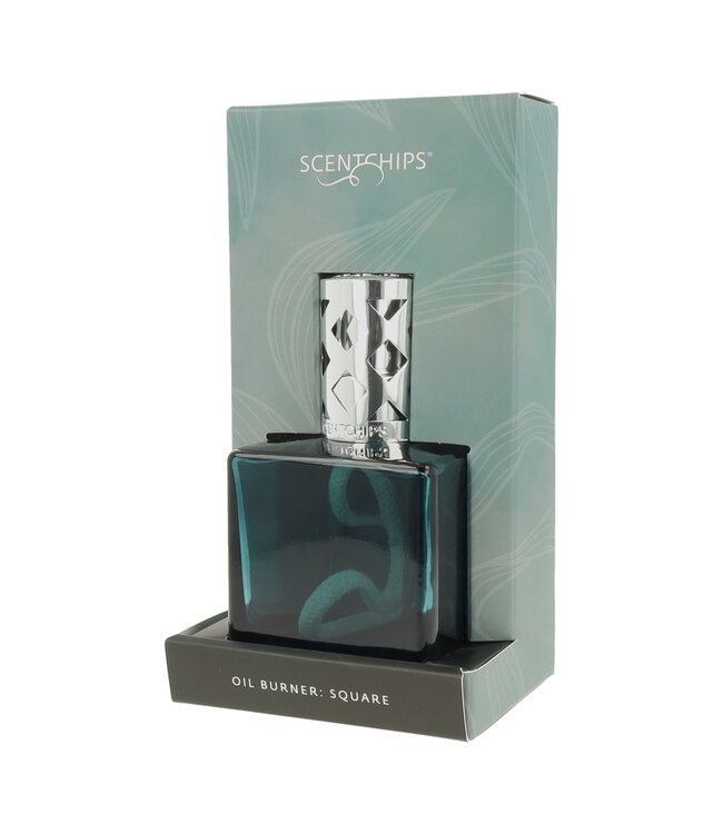 Scentchips® Lampe à Catalyse Square Petrol - Brûleur Huiles Parfumées Scentoil