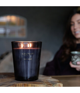 Scentchips® Rose & Almonds XL Fragrance candle Dark Grey - 1870gr