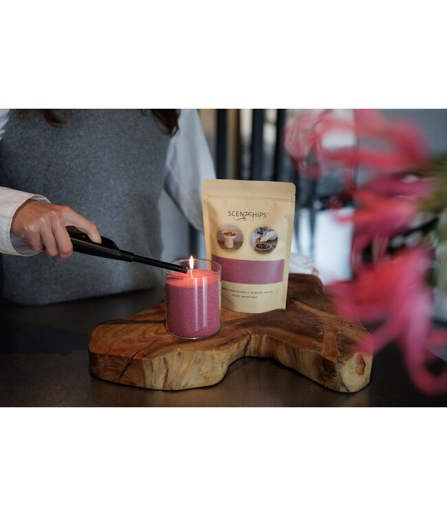 Support en verre pour sable pour bougie transparent