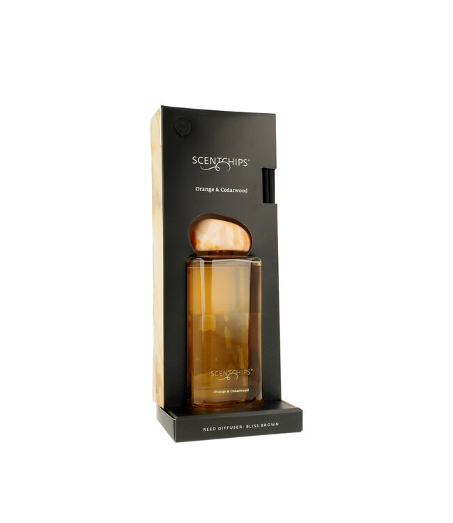 Scentchips® Kit Bâtonnets Diffuseurs Parfumés Bliss Orange & Cedarwood - 500ml