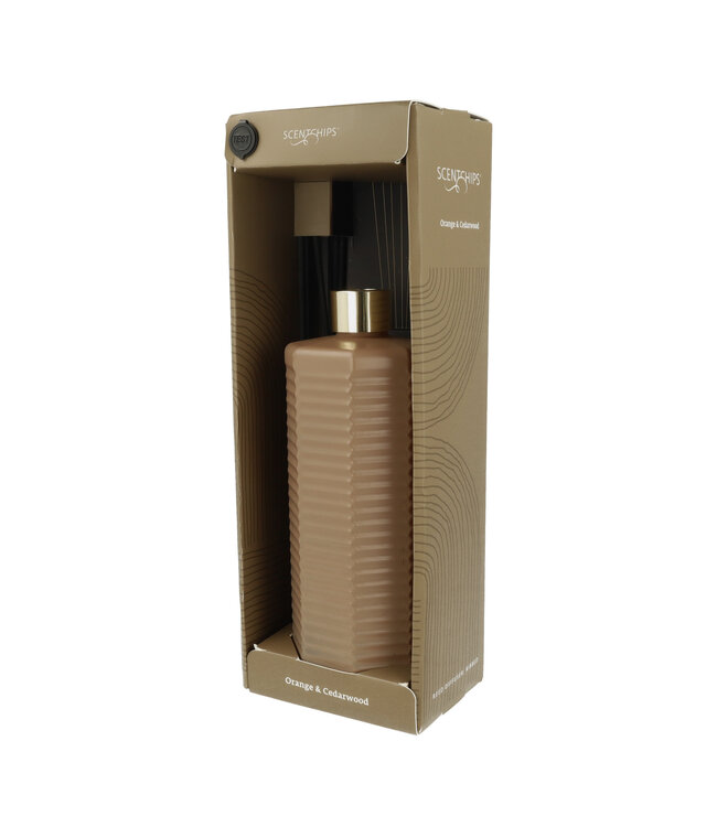 Scentchips® Kit Bâtonnets Diffuseurs Parfumés Ribbed Orange & Cedarwood - 500ml