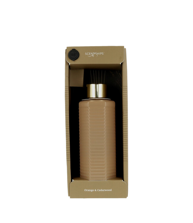 Scentchips® Kit Bâtonnets Diffuseurs Parfumés Ribbed Orange & Cedarwood - 200ml