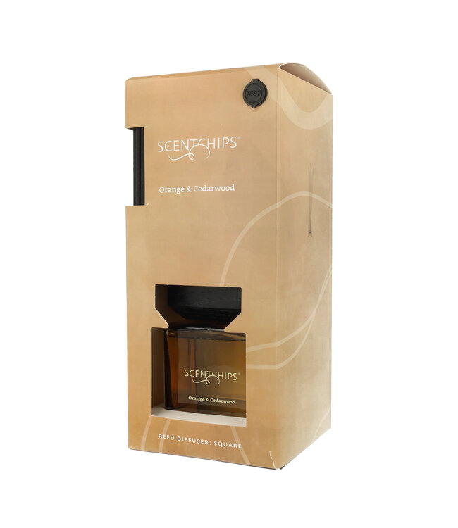 Scentchips® Geurstokjes set Square Orange & Cedarwood - 250ml