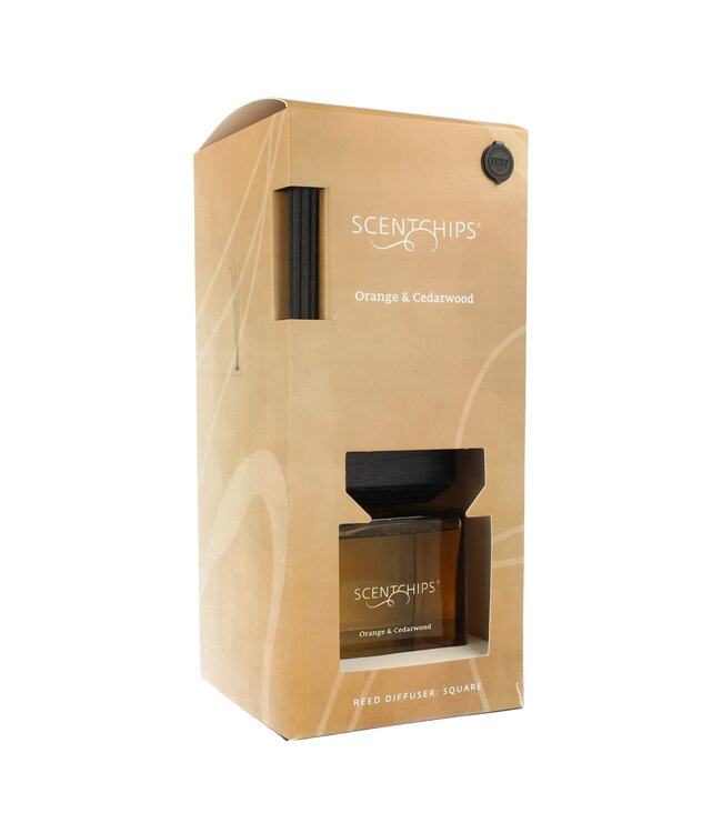 Scentchips® Geurstokjes set Square Orange & Cedarwood - 250ml