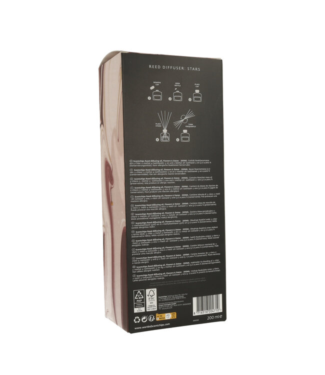 Scentchips® Reed diffuser set Stars Flowers & Dates - 200ml