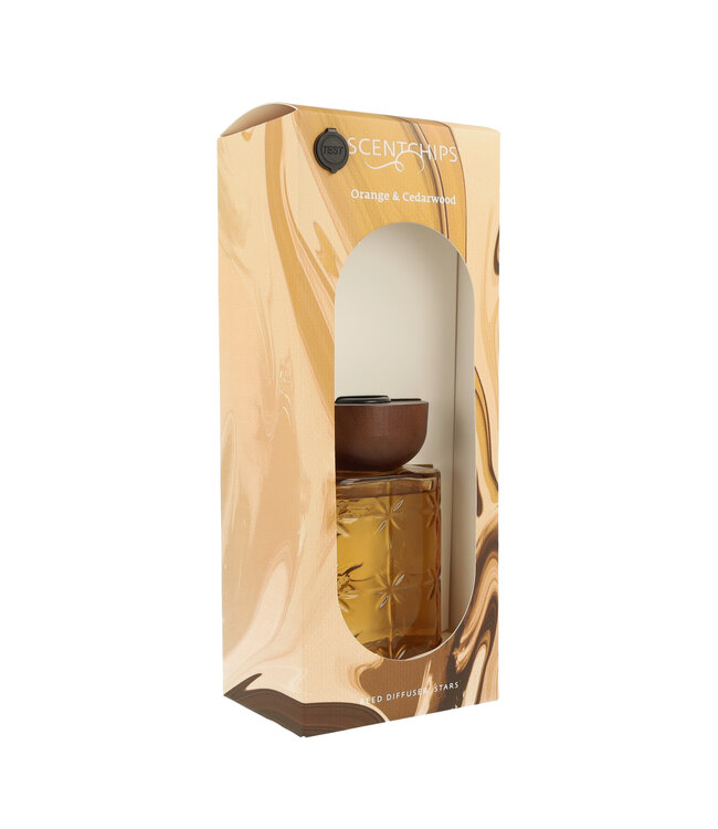 Scentchips® Reed diffuser set Stars Orange & Cedarwood - 200ml