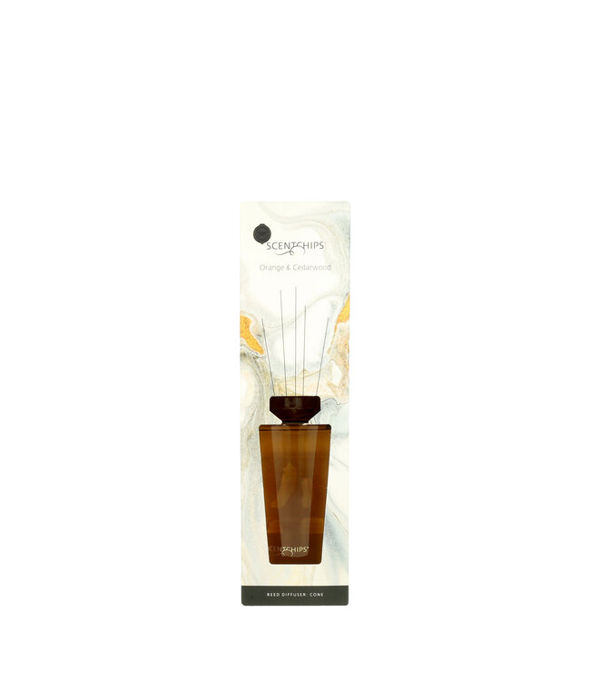 Scentchips® Kit Bâtonnets Diffuseurs Parfumés Cone Orange & Cedarwood - 500ml