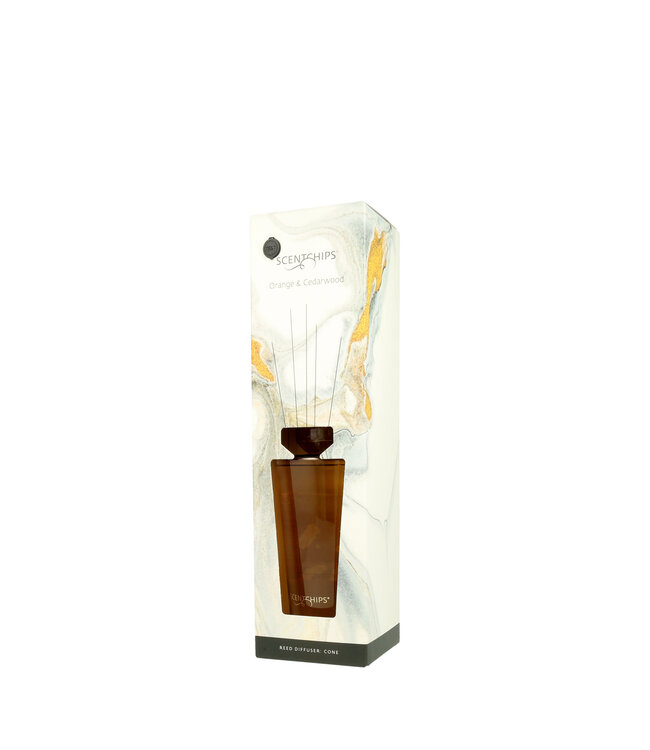 Scentchips® Kit Bâtonnets Diffuseurs Parfumés Cone Orange & Cedarwood - 500ml