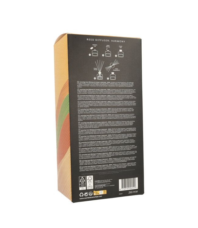 Scentchips® Geurstokjes set Harmony Orange & Cedarwood - 250ml