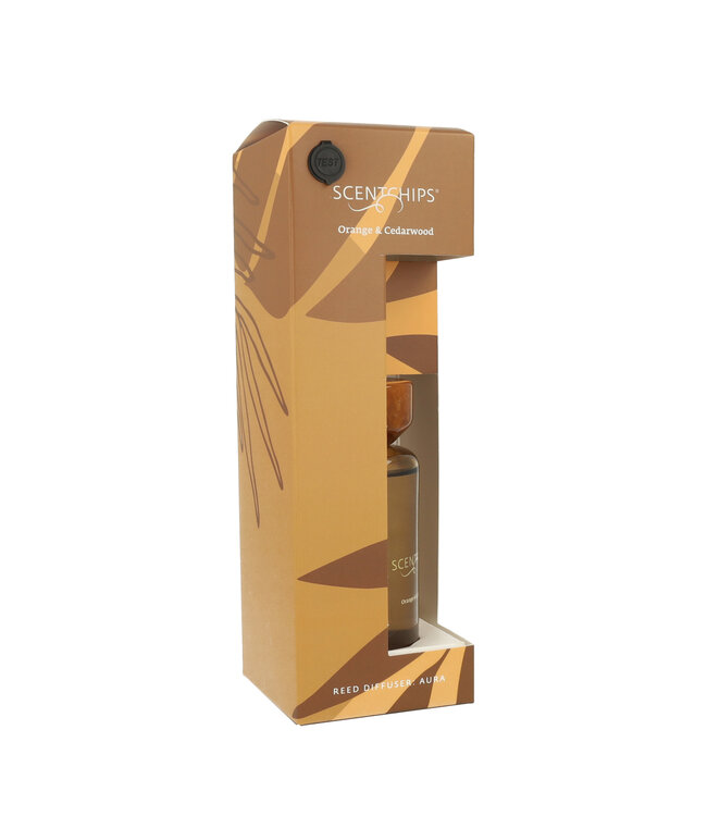 Scentchips® Kit Bâtonnets Diffuseurs Parfumés Aura Orange & Cedarwood - 200ml