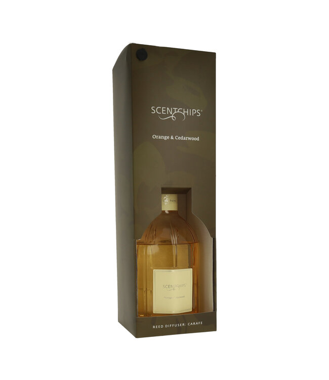 Scentchips® Reed diffuser set Carafe Orange & Cedarwood - 1000ml