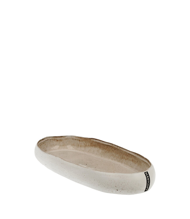 Scentchips® Bowl Pebble Clay White für Kerzensand 275x130x35mm