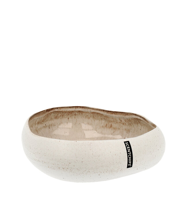Scentchips® Bowl Cobble Clay White voor Kaarsenzand 195x172x53mm