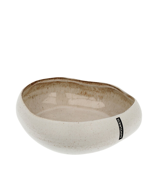 Scentchips® Bowl Cobble Clay White for Candle Sand 195x172x53mm