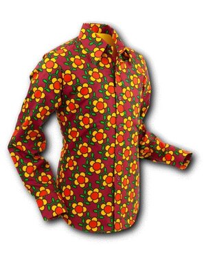 Chenaski Overhemd Flowergrid brown