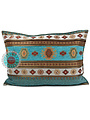 Esperanza Deseo Kussen Aztec turquoise Ivoor 70x50