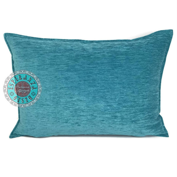 Esperanza Deseo Kussen effen turquoise 50x70