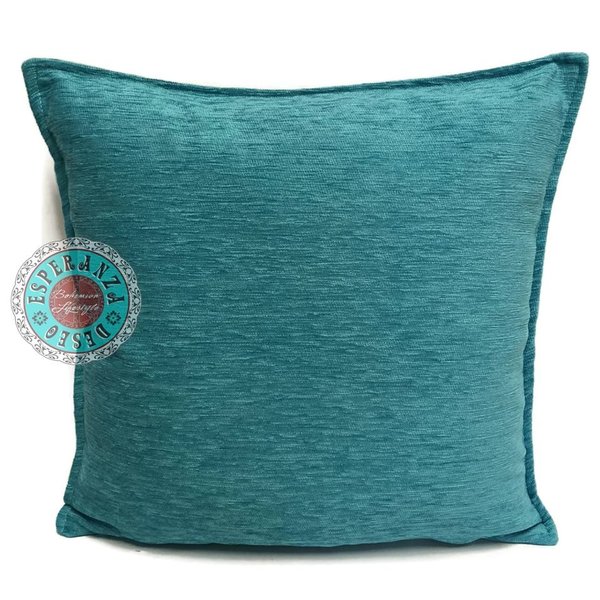 Esperanza Deseo Kussen effen turquoise 45x45 | Esperanza Deseo
