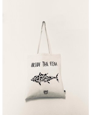  Tote bag - Inside the fish – wit