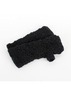 Sjaal met Verhaal Handwarmers Granny square zwart