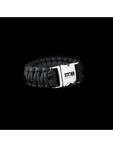 Stoer Armbanden STOER Paracord armband Zwart Cobra XL