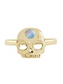 Happy Hippies Happy Hippies Ring Skull opaal goud