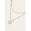 My Jewellery My Jewellery - Beige dubbele kralenketting met hartje