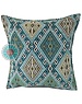 Esperanza Deseo Kussen Kelim turquoise en wit 45x45