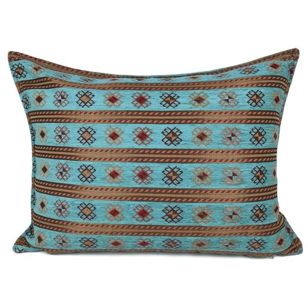 Esperanza Deseo Kussen Peru stripes turquoise blauw en groen 50x70