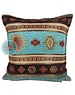 Esperanza Deseo Kussen Aztec Turquoise en bruin 45x45