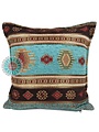 Esperanza Deseo Kussen Aztec Turquoise en bruin 45x45