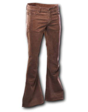 Chenaski Ribbroek met wijde pijpen bruin