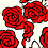 Chenaski Chenaski overhemd Outlined Roses crème-rood (korte mouwen)