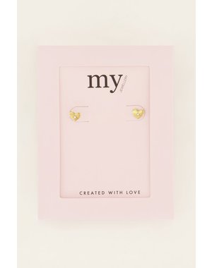 My Jewellery Studs hart met middelpunt