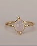 Muja Juma Ring goud Armelle 6x8mm rozen quartz