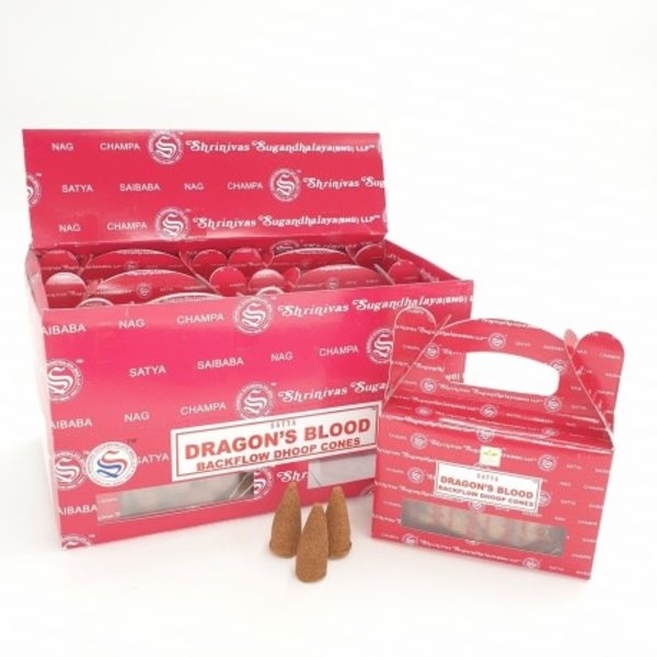 Satya Backflow Dhoop Cones Dragons Blood | Dragon Euro Trade