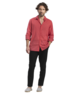 Terre Rouge Mannen blouse palmbomen  roze