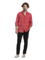 Terre Rouge Mannen blouse palmbomen  roze