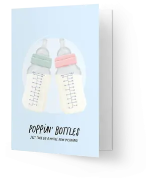 Kaart Blanche Poppin Bottles