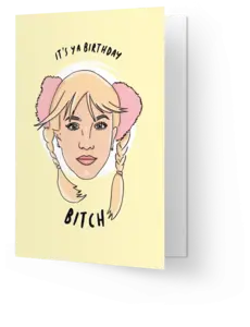 Kaart Blanche Birthday bitch