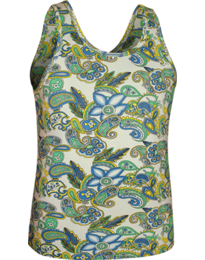 Chenaski Singlet Paisley - blauw/geel