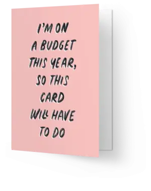 Kaart Blanche On a budget this year