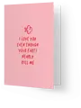 Kaart Blanche I love you, farts kill me