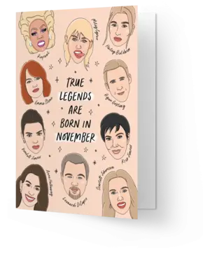 Kaart Blanche Legends are born in November