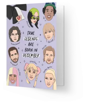 Kaart Blanche Legends are born in December