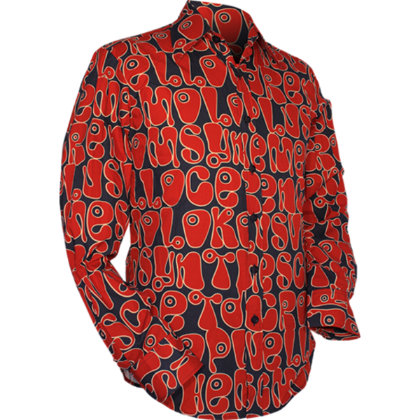 Chenaski Overhemd Moloko Navy - Red - Creme