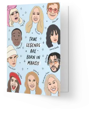 Kaart Blanche Legends are born in March